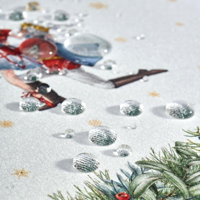 Скатерть " ЩЕЛКУНЧИК" 140х180см ,красный, 100% хлопок,твил LEFARD 850-762-2-3