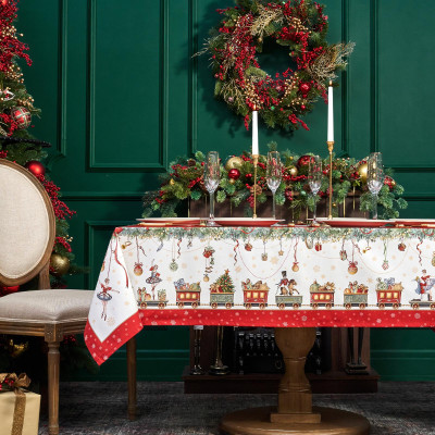 Скатерть " ЩЕЛКУНЧИК" 140х180см ,красный, 100% хлопок,твил LEFARD 850-762-2-4