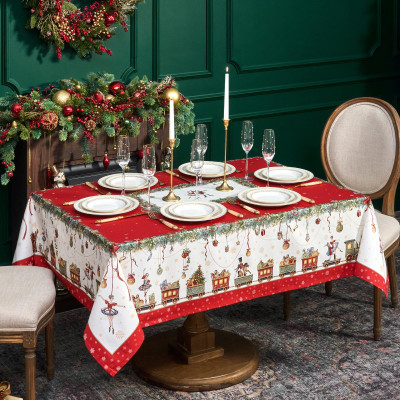 Скатерть " ЩЕЛКУНЧИК" 140х180см ,красный, 100% хлопок,твил LEFARD 850-762-2-6