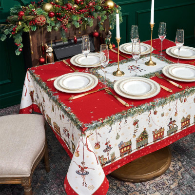 Скатерть " ЩЕЛКУНЧИК" 140х180см ,красный, 100% хлопок,твил LEFARD 850-762-2-7