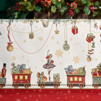 Скатерть " ЩЕЛКУНЧИК" 160х220см ,красный,100% хлопок,твил LEFARD 850-762-21-9