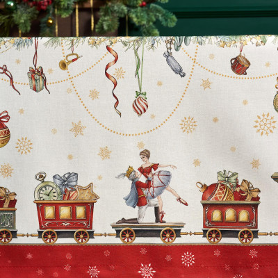 Скатерть " ЩЕЛКУНЧИК" 160х220см ,красный,100% хлопок,твил LEFARD 850-762-21-11