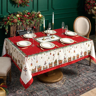 Скатерть " ЩЕЛКУНЧИК" 160х220см ,красный,100% хлопок,твил LEFARD 850-762-21-4