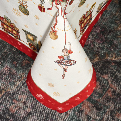 Скатерть " ЩЕЛКУНЧИК" 160х220см ,красный,100% хлопок,твил LEFARD 850-762-21-6