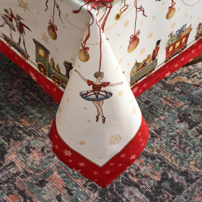 Скатерть " ЩЕЛКУНЧИК" 160х220см ,красный,100% хлопок,твил LEFARD 850-762-21-7