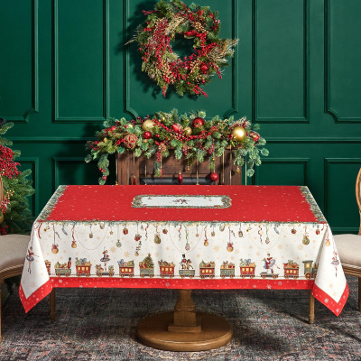 Скатерть " ЩЕЛКУНЧИК" 160х220см ,красный,100% хлопок,твил LEFARD 850-762-21-8