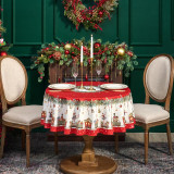 Скатерть круглая " ЩЕЛКУНЧИК" ,150см , красный ,100% хлопок , твил LEFARD 850-762-24