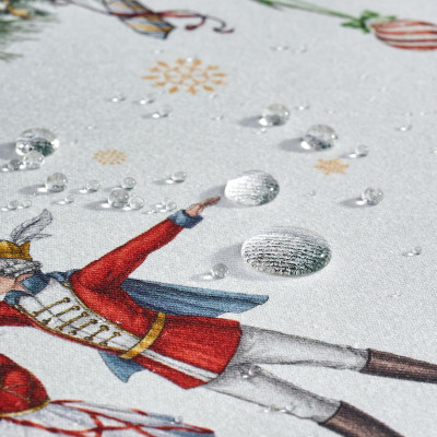 Скатерть круглая " ЩЕЛКУНЧИК" ,190см ,красный , 100%хлопок , твил LEFARD 850-762-25-15