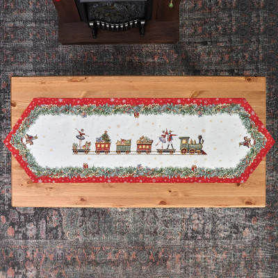 Дорожка на стол " ЩЕЛКУНЧИК" , 45х145см, красный, 100% хлопок,твил LEFARD 850-762-3-3