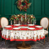 Скатерть овальная " ЩЕЛКУНЧИК" 160х220см ,красный, 100% хлопок,твил, пропитка LEFARD 850-762-41