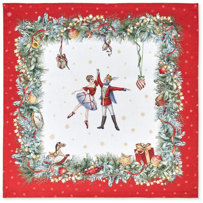 Набор салфеток из 2-х шт " ЩЕЛКУНЧИК" ,40х40см , красный ,100% хлопок LEFARD 850-762-8-1