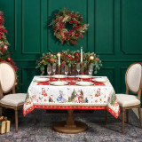 Скатерть "С НОВЫМ ГОДОМ" 140х180см, красный, 100% хлопок,твил пропитка LEFARD 850-763-2