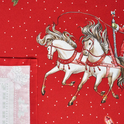 Скатерть "С НОВЫМ ГОДОМ" 140х180см, красный, 100% хлопок,твил пропитка LEFARD 850-763-2-2