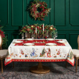 Скатерть "С НОВЫМ ГОДОМ" 160х220см ,красный, 100% хлопок,твил пропитка LEFARD 850-763-21