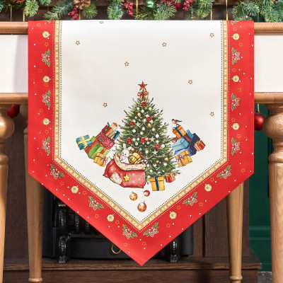 Дорожка "С НОВЫМ ГОДОМ"45х215см ,красный, 100% хлопок,твил пропитка LEFARD 850-763-31-4