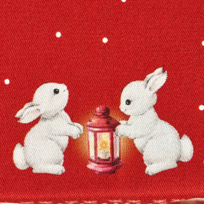 Скатерть овальная "С НОВЫМ ГОДОМ" ,140х180см ,красный, 100% хлопок ,твил LEFARD 850-763-4-15