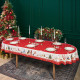 Скатерть овальная "С НОВЫМ ГОДОМ" 140х300см ,красный, 100% хлопок,твил пропитка LEFARD 850-763-42