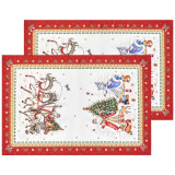 Набор полотенец из 2 шт " С НОВЫМ ГОДОМ " , 40х60см, 100% хлопок, красный, твил, LEFARD 850-763-6