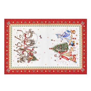 Набор полотенец из 2 шт " С НОВЫМ ГОДОМ " , 40х60см, 100% хлопок, красный, твил, LEFARD 850-763-6-1