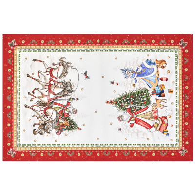 Набор полотенец из 2 шт " С НОВЫМ ГОДОМ " , 40х60см, 100% хлопок, красный, твил, LEFARD 850-763-6-1