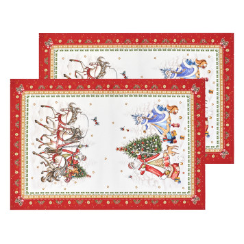 Набор полотенец из 2 шт " С НОВЫМ ГОДОМ " , 40х60см, 100% хлопок, красный, твил, LEFARD 850-763-6