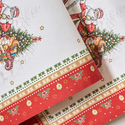 Набор полотенец из 2 шт " С НОВЫМ ГОДОМ " , 40х60см, 100% хлопок, красный, твил, LEFARD 850-763-6-4