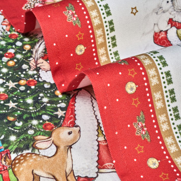 Набор салфеток из 2-х шт " С НОВЫМ ГОДОМ" , 40х40см, 100% хлопок, красный, твил, LEFARD 850-763-8-9