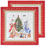 Набор салфеток из 2-х шт " С НОВЫМ ГОДОМ" , 40х40см, 100% хлопок, красный, твил, LEFARD 850-763-8