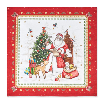 Набор салфеток из 2-х шт " С НОВЫМ ГОДОМ" , 40х40см, 100% хлопок, красный, твил, LEFARD 850-763-8-1