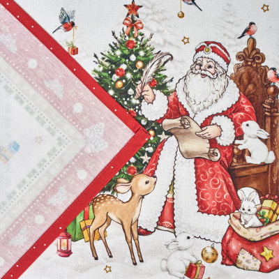 Набор салфеток из 2-х шт " С НОВЫМ ГОДОМ" , 40х40см, 100% хлопок, красный, твил, LEFARD 850-763-8-2