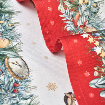 Набор салфеток из 2-х шт " С НОВЫМ ГОДОМ" , 40х40см, 100% хлопок, красный, твил, LEFARD 850-763-8-8