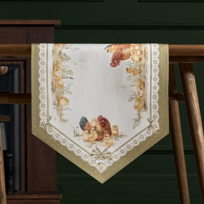 Дорожка "ЗОЛОТАЯ КУРОЧКА" 45х215см, 100% хлопок, твил LEFARD 850-767-31-9