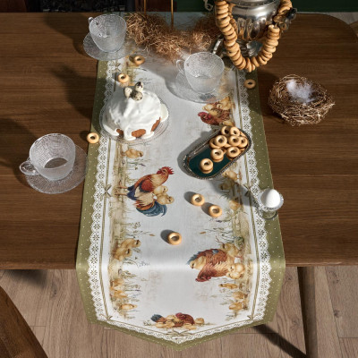 Дорожка "ЗОЛОТАЯ КУРОЧКА" 45х215см, 100% хлопок, твил LEFARD 850-767-31-10