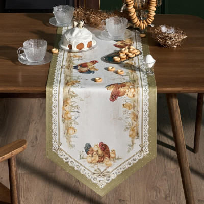 Дорожка "ЗОЛОТАЯ КУРОЧКА" 45х215см, 100% хлопок, твил LEFARD 850-767-31-11