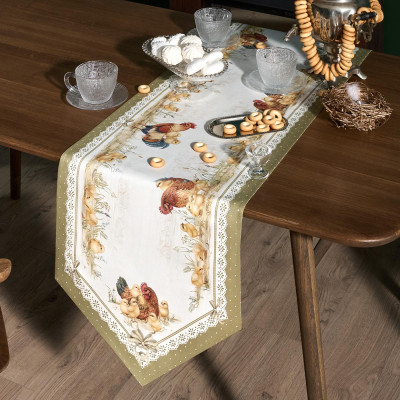 Дорожка "ЗОЛОТАЯ КУРОЧКА" 45х215см, 100% хлопок, твил LEFARD 850-767-31-12