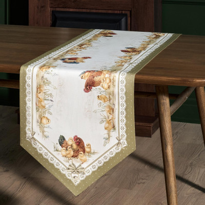 Дорожка "ЗОЛОТАЯ КУРОЧКА" 45х215см, 100% хлопок, твил LEFARD 850-767-31-1