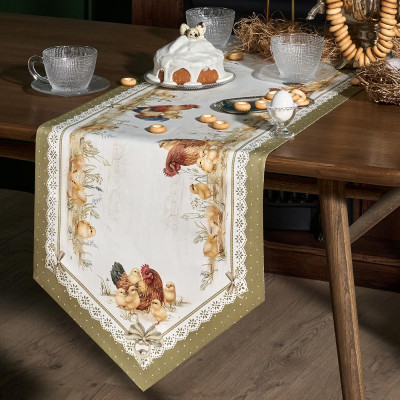 Дорожка "ЗОЛОТАЯ КУРОЧКА" 45х215см, 100% хлопок, твил LEFARD 850-767-31-4