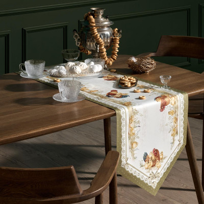 Дорожка "ЗОЛОТАЯ КУРОЧКА" 45х215см, 100% хлопок, твил LEFARD 850-767-31-5