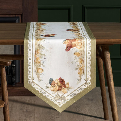 Дорожка "ЗОЛОТАЯ КУРОЧКА" 45х215см, 100% хлопок, твил LEFARD 850-767-31-8