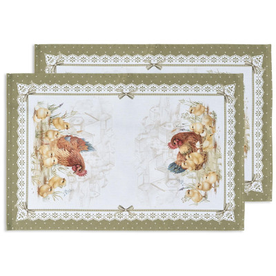 Набор полотенец 2 шт "ЗОЛОТАЯ КУРОЧКА" 40х60см, 100% хлопок, твил LEFARD 850-767-61