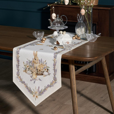 Дорожка "ЛАВАНДОВАЯ ВЕСНА" 45х145см, 100% хлопок, твил LEFARD 850-768-3