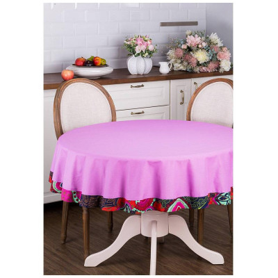 Скатерть круглая "AMADEUS",d160см, 100% хлопок,лиловый, LEFARD 850-867-21