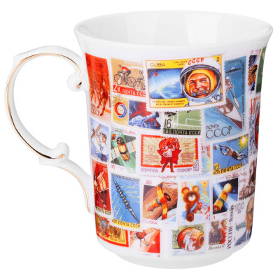 Кружка "МАРКИ СССР" 500 мл (кор=24шт.) LEFARD 85-1485-1