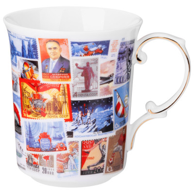 Кружка "МАРКИ СССР" 500 мл (кор=24шт.) LEFARD 85-1485