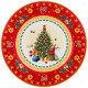 Тарелка закусочная "ЕЛКА" 20,5 см красная (кор=18шт.) LEFARD 85-1604