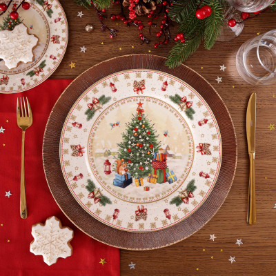 Набор тарелок обеденных "ЕЛКА" 2 шт. 27 см (кор=9наб.) LEFARD 85-1606-1-1