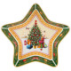 Блюдо-звезда "ЕЛКА" 17,5*17,5*3,5 см зеленое (кор=36шт.) LEFARD 85-1610