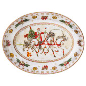 Блюдо "ТРОЙКА" овальное 25*19,5*4,5 см белое (кор=18шт.) LEFARD 85-1648-1