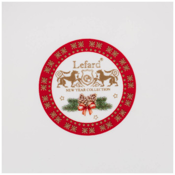 Тарелка обеденная "ЕЛКА" 27 см красная (кор=18шт.) LEFARD 85-1705-1