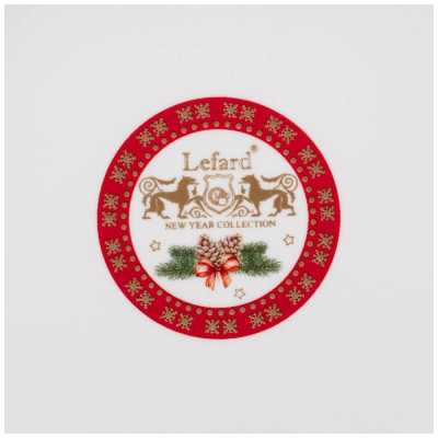 Тарелка обеденная "ЕЛКА" 27 см красная (кор=18шт.) LEFARD 85-1705-1